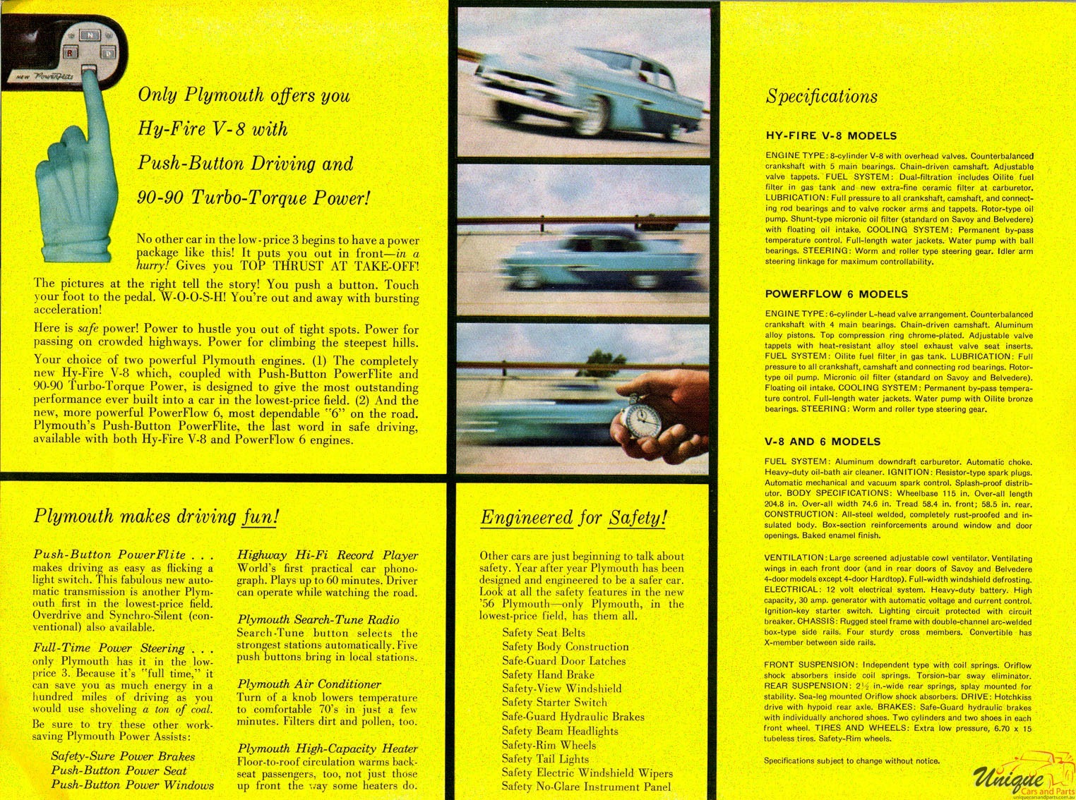 1956 Plymouth Brochure Page 4